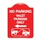 Signmission No Parking Valet Parking Only With Left Arrow With Car Tow Graphic, Red & White, A-DES-RW-1824-23645 A-DES-RW-1824-23645 - alternate 1